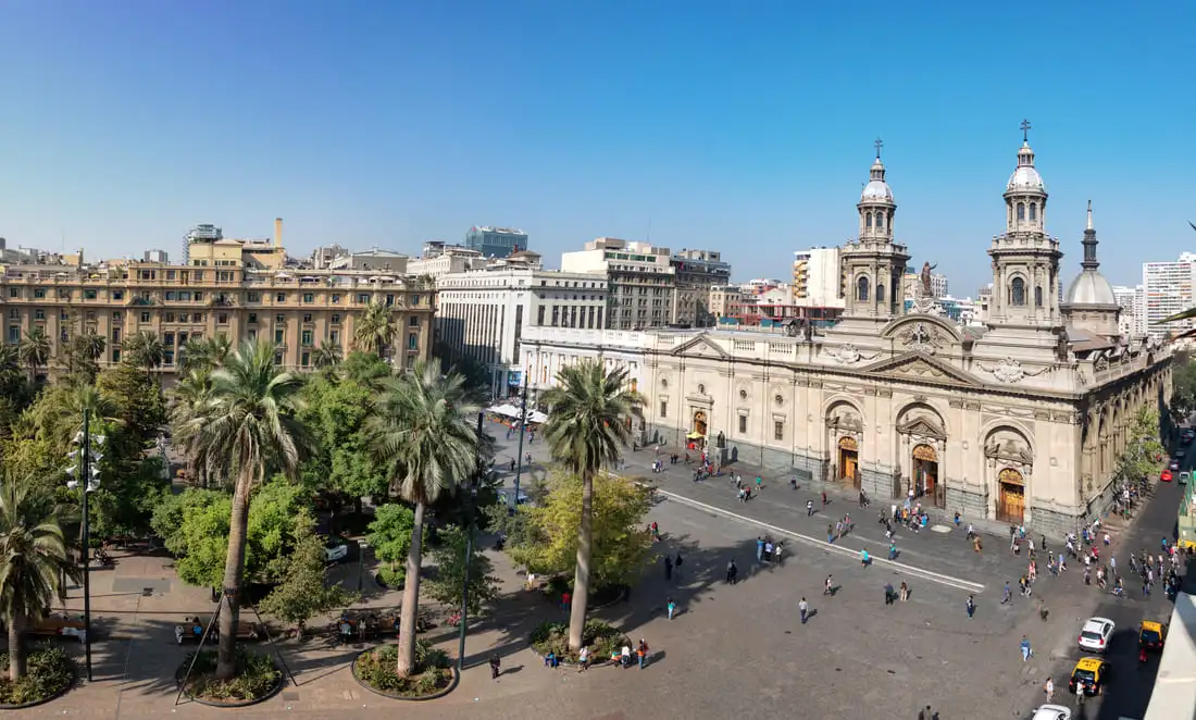 Plaza de Armas in Santiago during cruise shore excursion