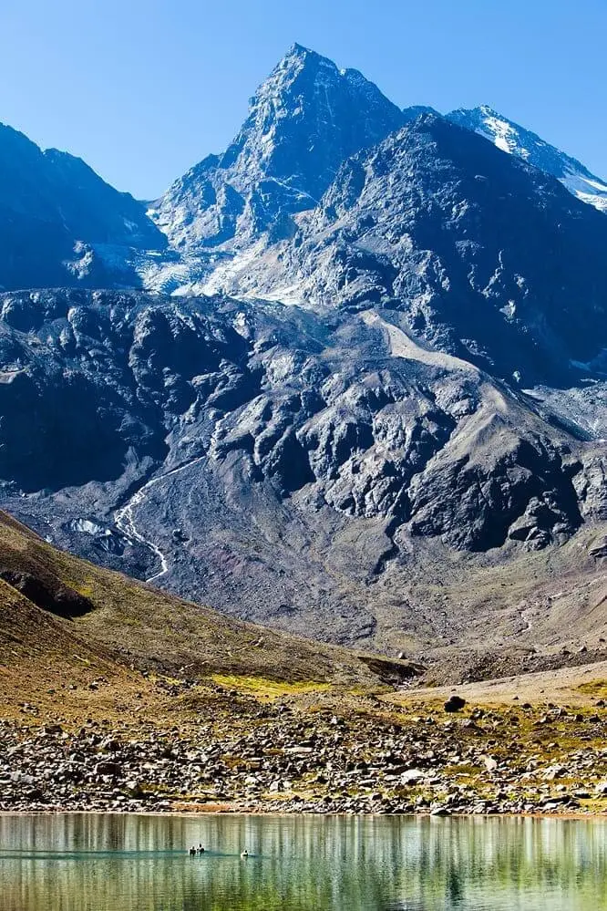 Hiking tour near Santiago with a view of San Francisco Glacier