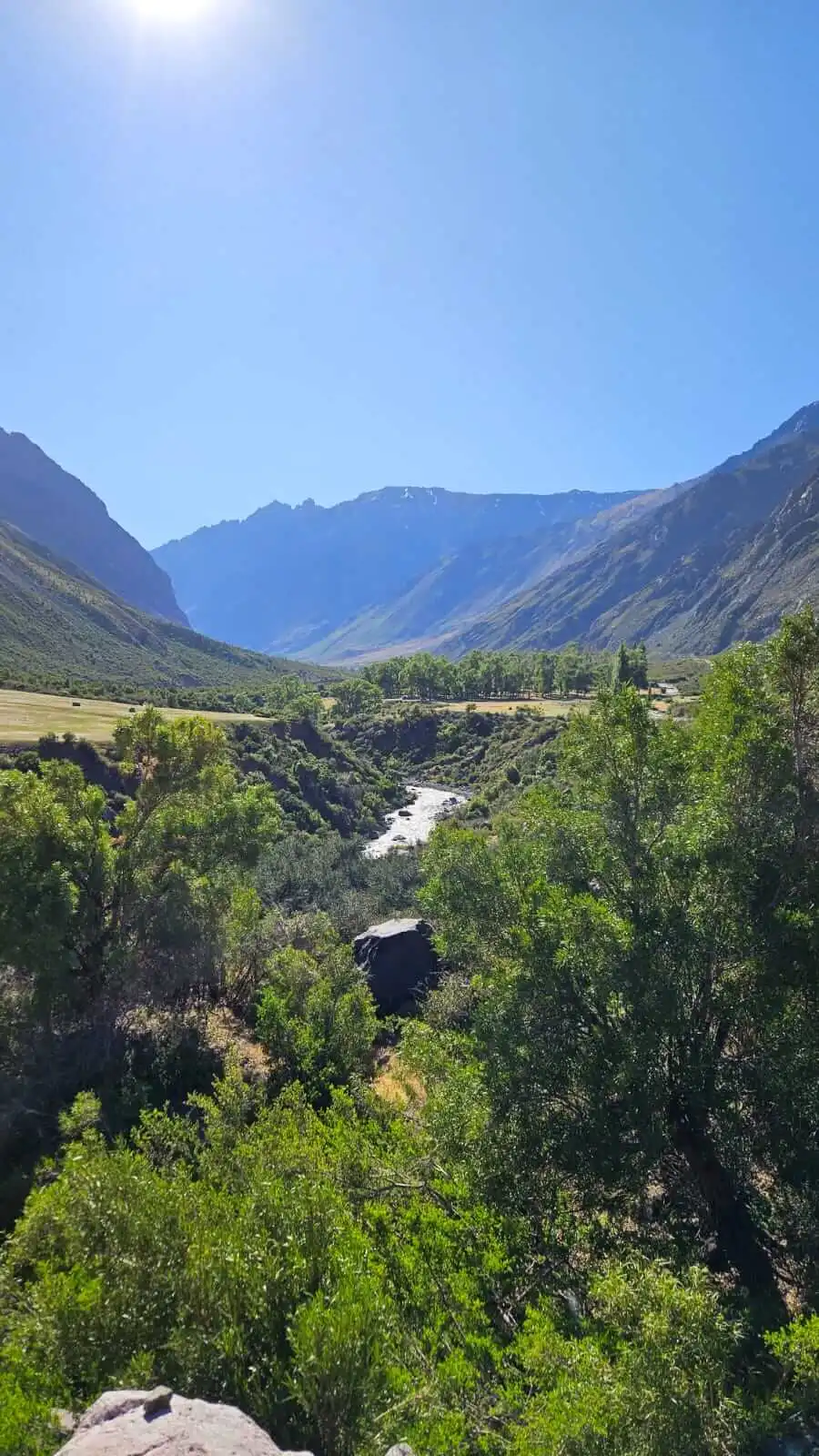 Maipo Canyon and the Andes Mountains during a trekking tour from Santiago