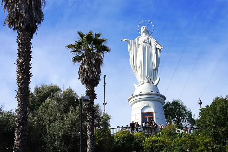 San Cristobal hill during Santiago Chile Full Day Tour