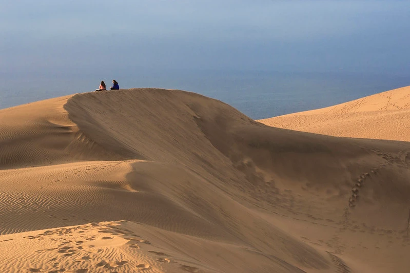 View of Concón sand dunes during a private tour to Valparaiso from Santiago