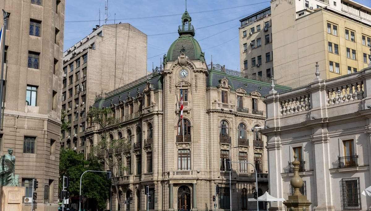 Early 20th-century buildings in the historic centre of Santiago