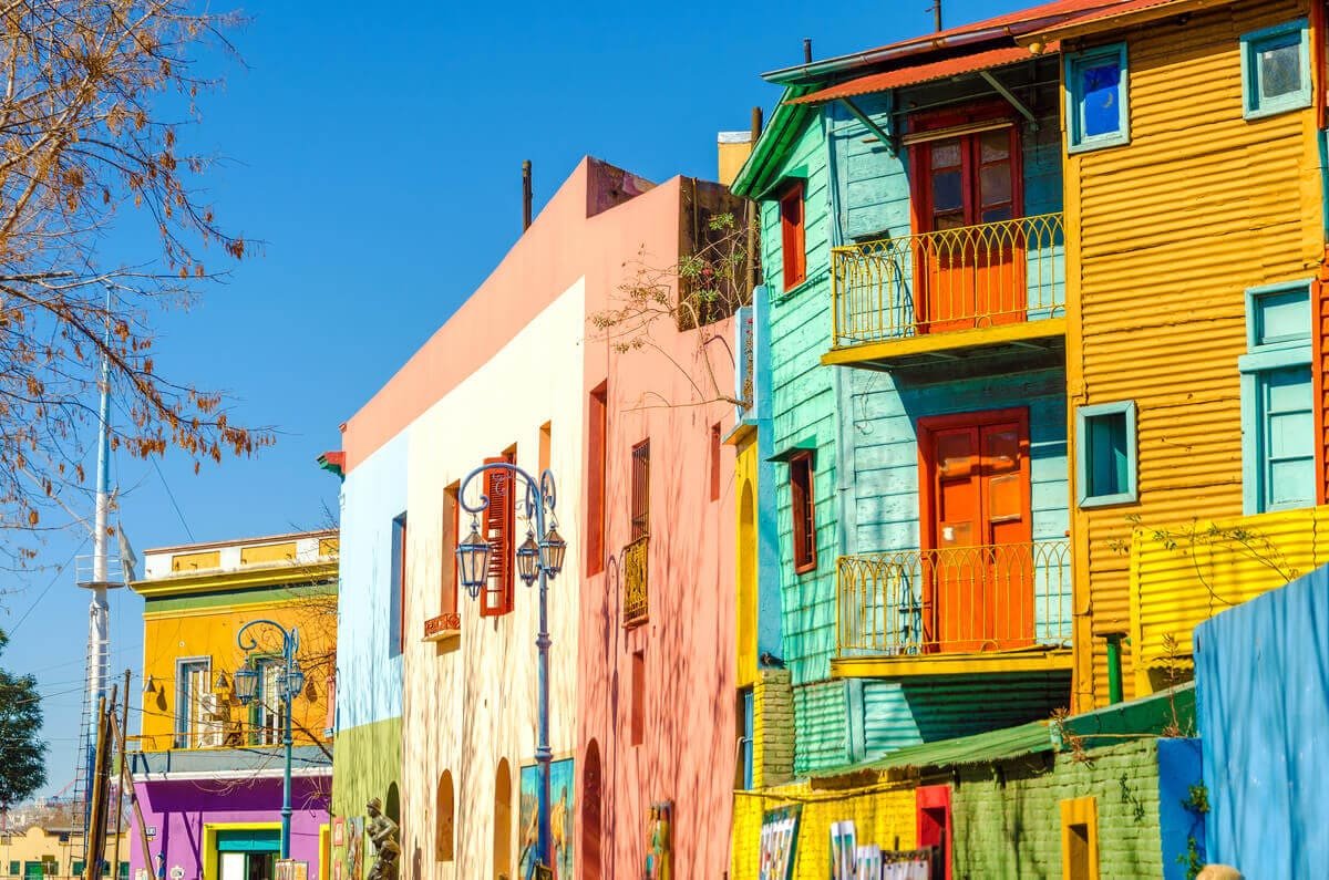 Colorful houses of Caminito street in La Boca, Buenos Aires