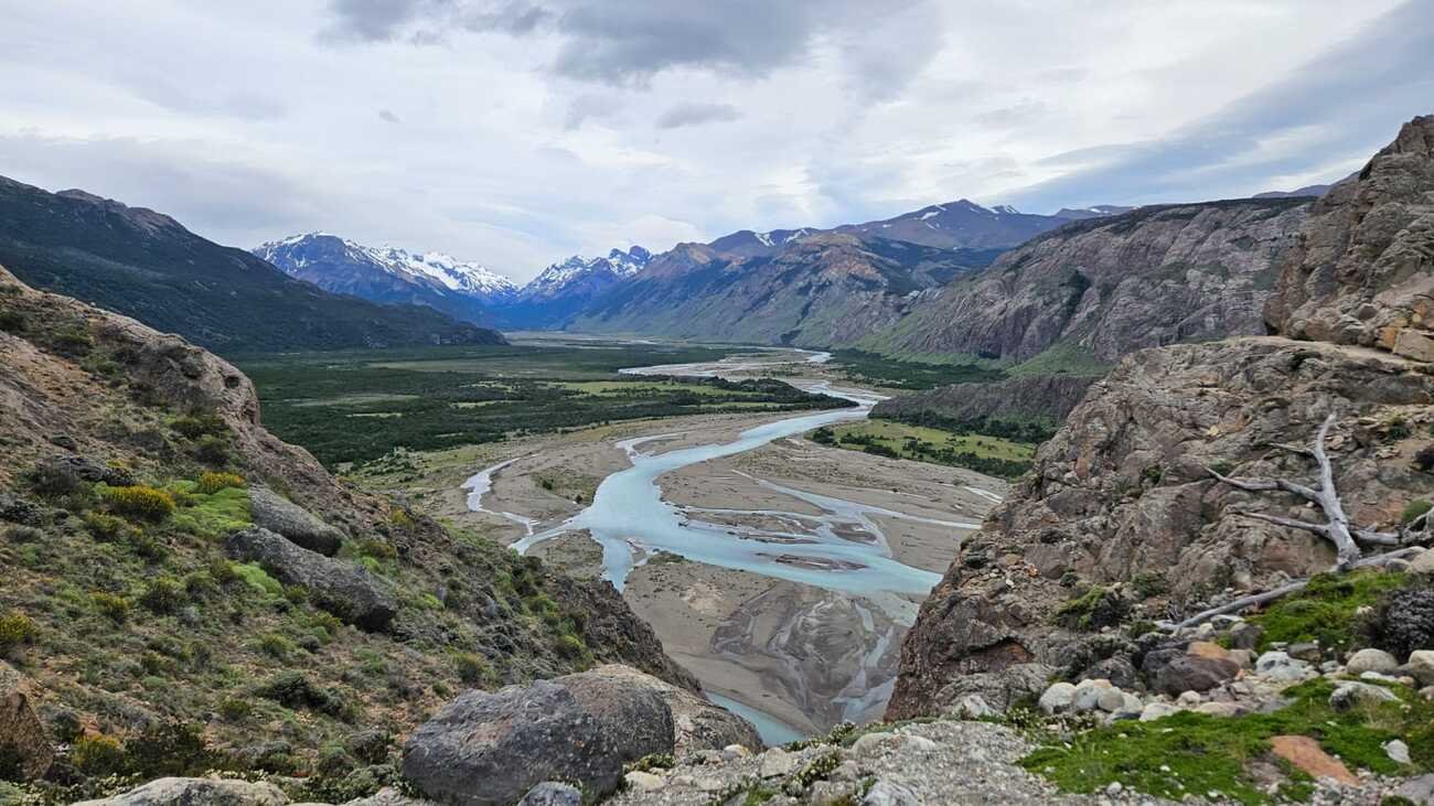 Braided channels of the Rio de las Vueltas valley near El Chalten