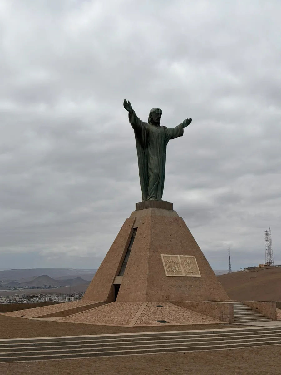 Christ of Peace monument on Morro de Arica