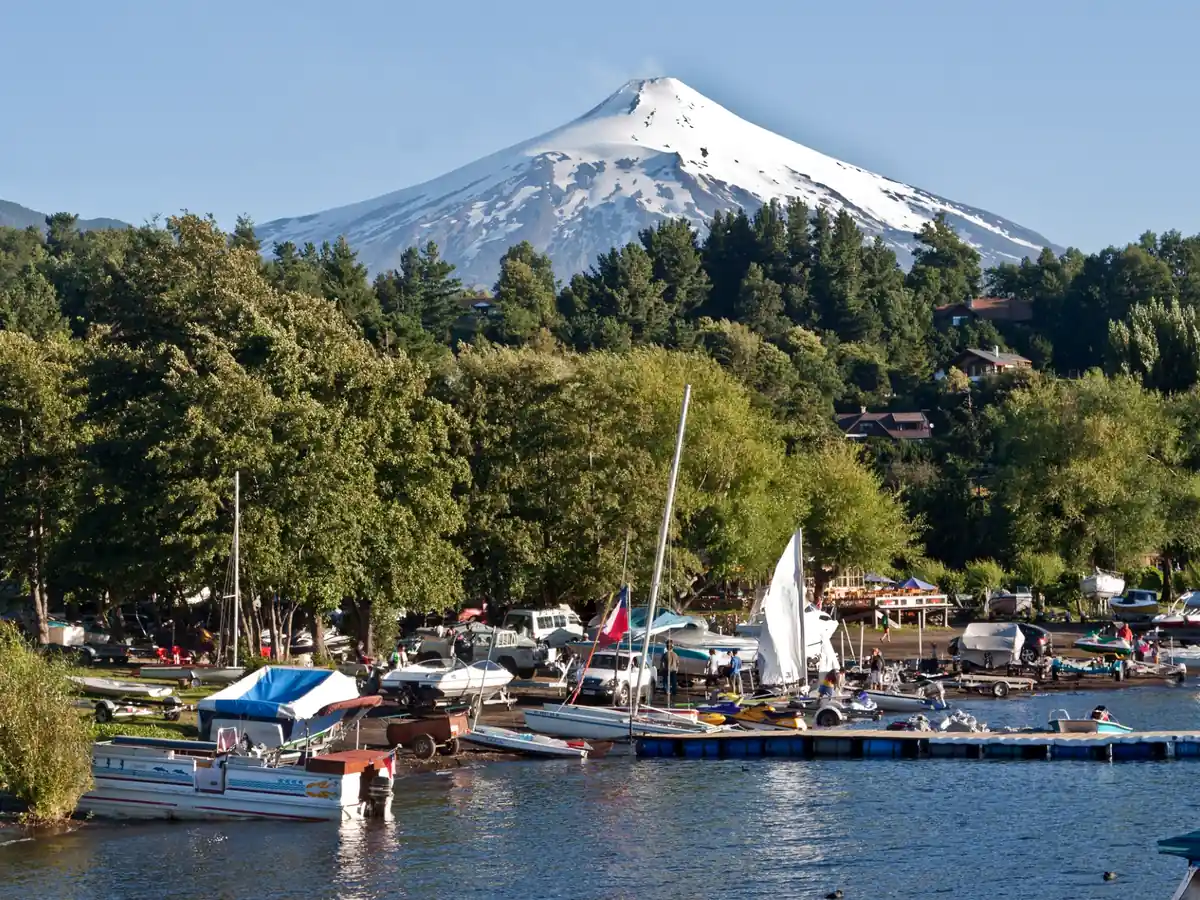 Villarrica Volcano and Lake Villarrica in Pucón